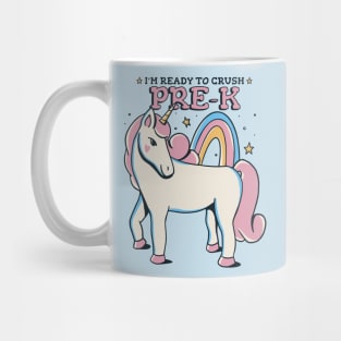 Ready to Crush Pre-K Cute Unicorn Back to School Preschool Mug